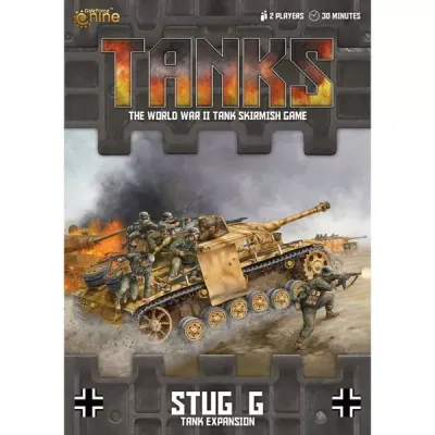 TANKS StuG G Tank Expansion with German soldiers riding a StuG G assault gun in battle.
