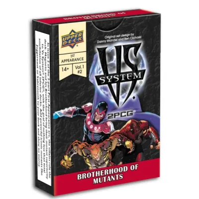 Vs. System 2PCG: Brotherhood of Mutants expansion box front with Marvel villain artwork.