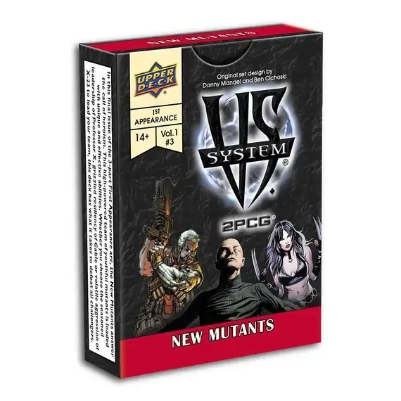 Vs. System 2PCG: New Mutants expansion box front with Marvel character artwork.
