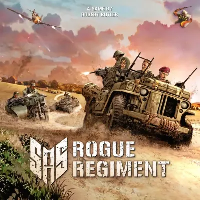 SAS Rogue Regiment core game cover with SAS operators in jeeps attacking behind enemy lines.