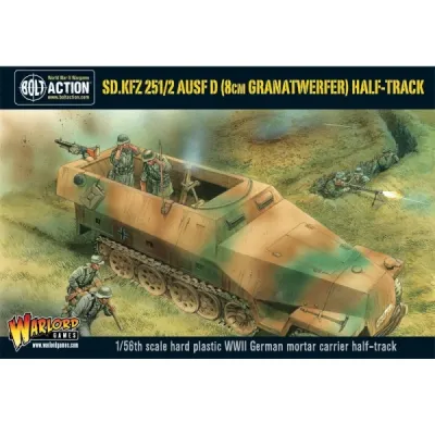 Bolt Action: Sd.Kfz 251/2 Ausf D (8cm Granatwerfer) Half-Track Bolt Action Sd.Kfz 251/2 Ausf D box showing a German mortar carrier half-track in combat.