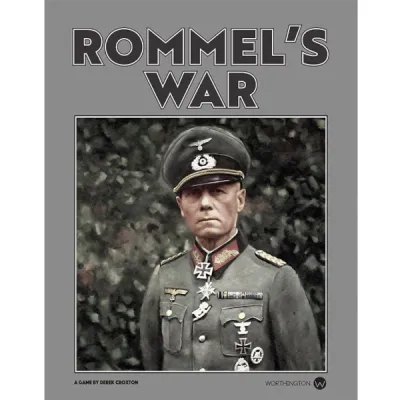 Box cover for Rommel’s War, showing a portrait of Erwin Rommel beneath the game title.