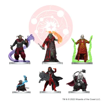 Dungeons &amp; Dragons: Onslaught Red Wizards Faction Pack pre-painted miniatures.