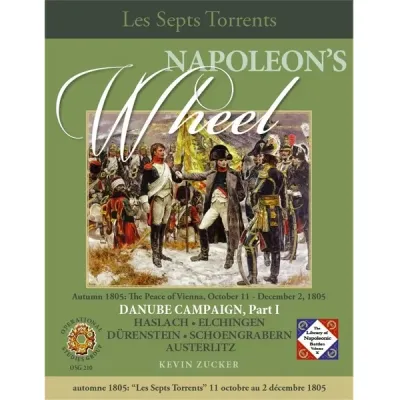 Napoleon’s Wheel: Danube Campaign, Part I box front with Napoleon and officers during the 1805 campaign.