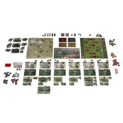 Purple Haze: Force Recon – Stingray expansion components with cards, boards, tokens, and player aids.