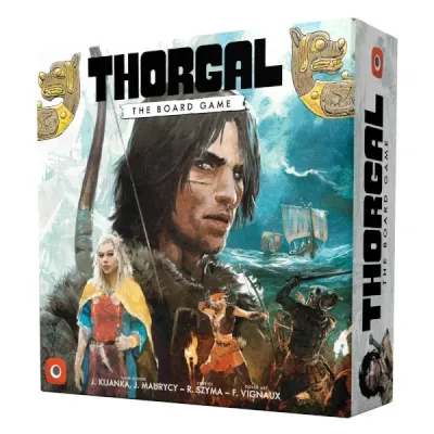 Thorgal: The Board Game Thorgal: The Board Game box front with fantasy character artwork and Viking ship.