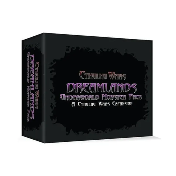 Cthulhu Wars Dreamlands Underworld Monster Pack box front with black Mythos-style expansion packaging.