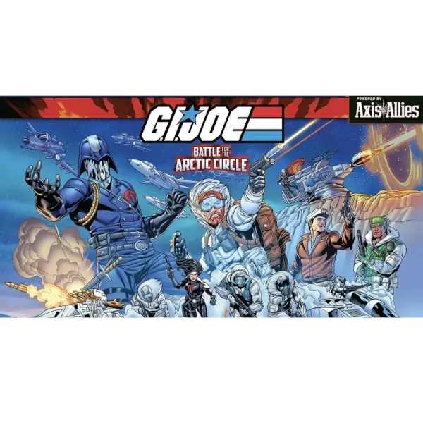 G.I. JOE Battle for the Arctic Circle box front showing G.I. Joe and Cobra forces in Arctic combat.
