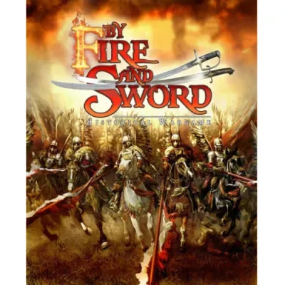 By Fire and Sword rulebook cover with 17th-century cavalry and the game logo.