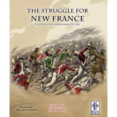 The Struggle for New France Second Edition cover with French and Indian War battlefield artwork.