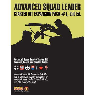 Advanced Squad Leader Starter Kit Expansion Pack #1, 2nd Edition cover with machine gunner silhouette.