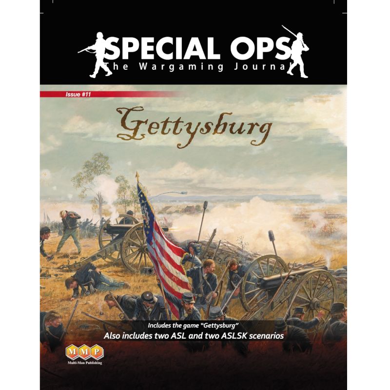 Special Ops Issue #11 cover featuring Gettysburg battlefield artwork and MMP branding.