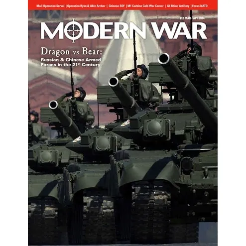 Modern War #12: Dragon vs Bear magazine cover with Russian tanks on parade.