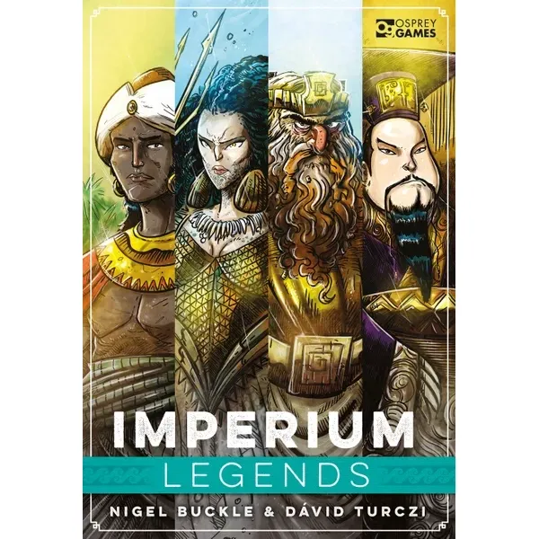 Imperium: Legends box front with mythic and historical civilization leaders.