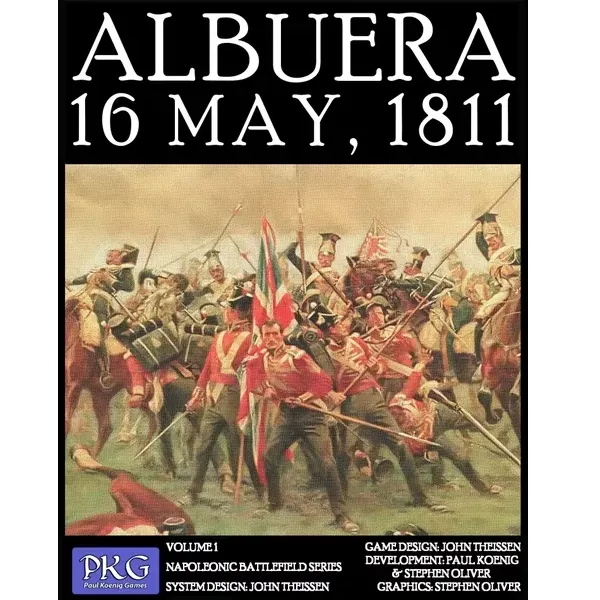 Front cover of Albuera 16 May 1811, showing British infantry fighting during the Peninsular War.