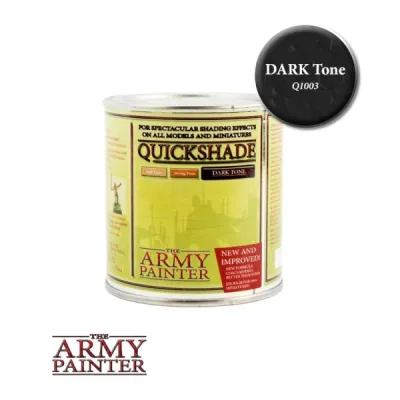 The Army Painter: Quickshade Dark Tone The Army Painter Quickshade Dark Tone tin for adding dark shading and protection to painted miniatures.