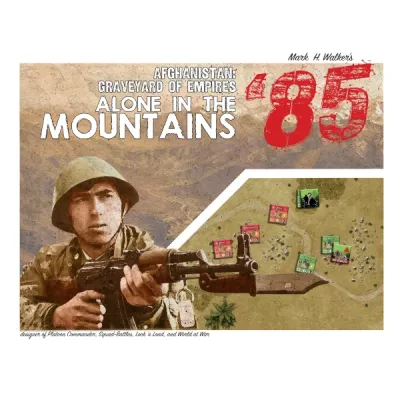 Cover for Alone in the Mountains, showing Soviet-Afghan War soldiers in mountain terrain.