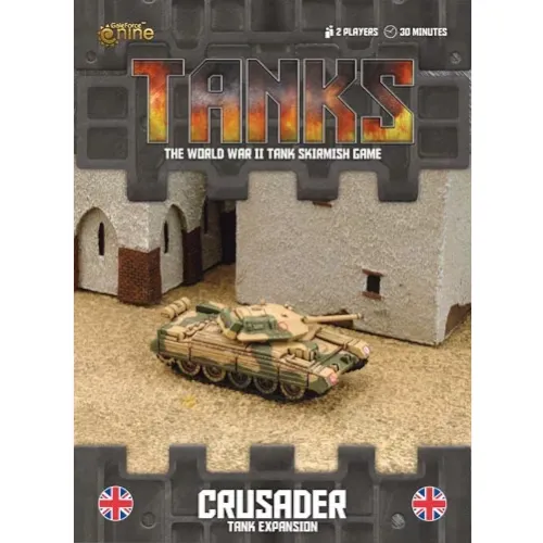 TANKS Crusader Tank Expansion with a British Crusader tank on desert terrain.