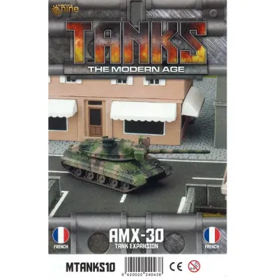TANKS: The Modern Age AMX-30 Tank Expansion front with French tank on an urban road.