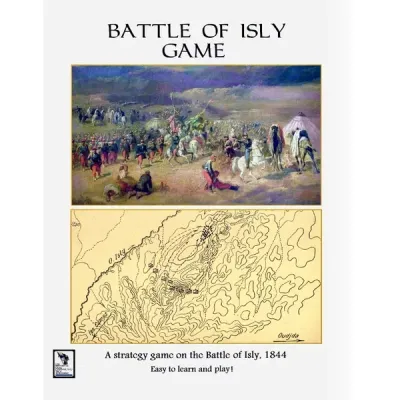 Battle of Isly strategy game cover with 1844 battle artwork and historical campaign map.