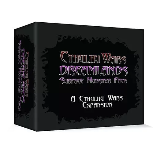 Cthulhu Wars Dreamlands Surface Monster Pack box front with black Mythos-style expansion packaging.