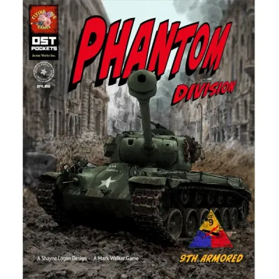 Cover for Phantom Division expansion, showing a WWII tank in a ruined city street with bold title text.