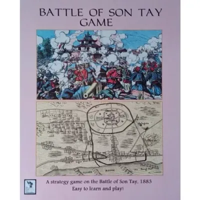 Battle of Son Tay strategy game cover with 1883 fortress assault artwork and historical map.