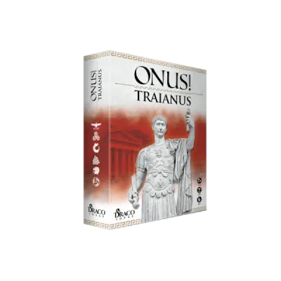 Box cover for ONUS! Traianus, a stand-alone ancient battles game in the ONUS! series from Draco Ideas.