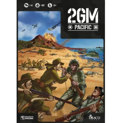 2GM Pacific standalone WWII tactical card wargame box from Draco Ideas.