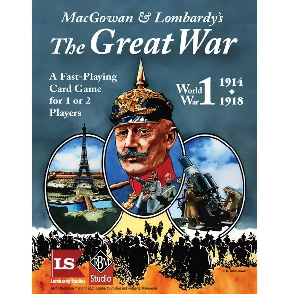 MacGowan &amp; Lombardy’s The Great War fast-playing World War I card game cover.