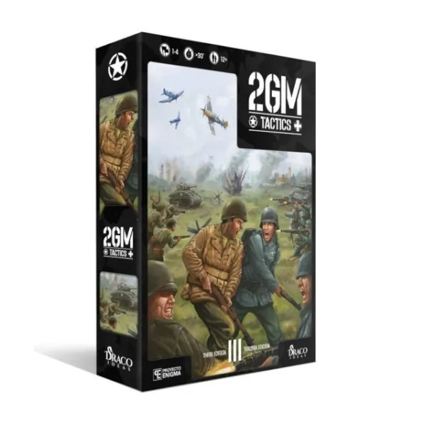 2GM Tactics Deluxe Edition WWII tactical card wargame box from Draco Ideas.