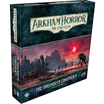 Arkham Horror: The Card Game – The Innsmouth Conspiracy Deluxe Expansion The Innsmouth Conspiracy Deluxe Expansion box for Arkham Horror The Card Game.