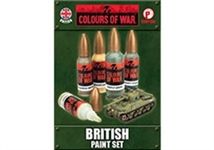 TANKS British Paint Set with Colours of War acrylic paints and a British tank.