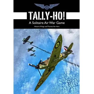 Tally-Ho! solitaire Battle of Britain air war game cover with RAF fighter engaging German aircraft.
