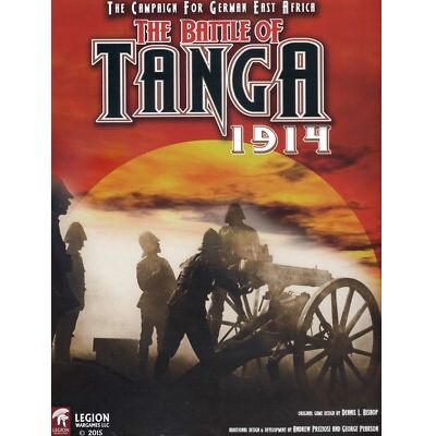 The Battle of Tanga, 1914 cover showing silhouetted soldiers and artillery at sunset in German East Africa.