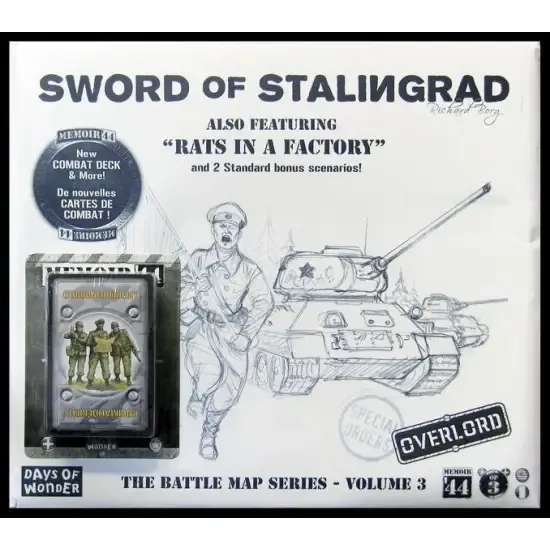Memoir ’44: Sword of Stalingrad Battle Map expansion with Urban Combat cards and Stalingrad artwork.