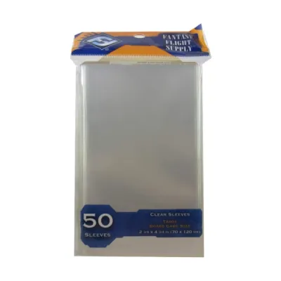 Fantasy Flight Supply tarot board game size clear sleeves, 50-pack.