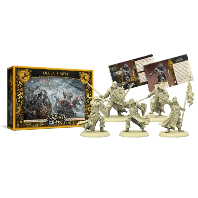 Queen's Men unit miniatures and contents.