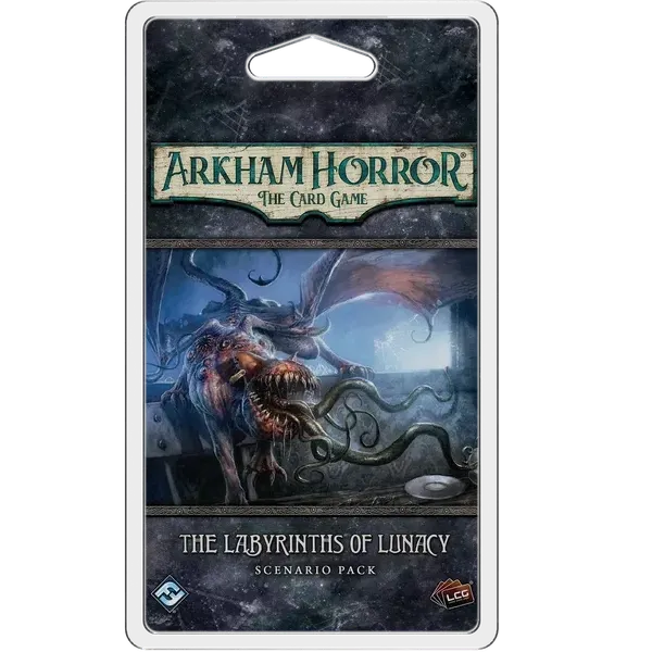 The Labyrinths of Lunacy Scenario Pack for Arkham Horror The Card Game.
