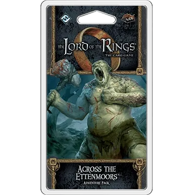 Across the Ettenmoors Adventure Pack for The Lord of the Rings Card Game with a giant troll.