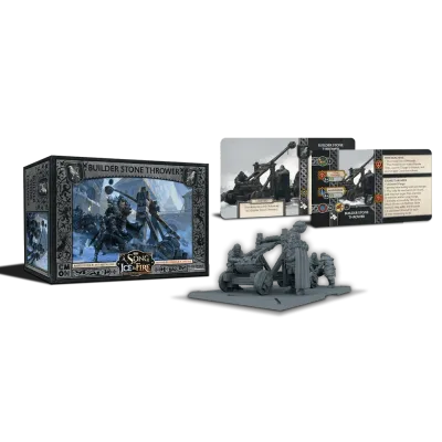 Night's Watch Builder Stone Thrower miniature and cards