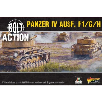 Bolt Action Panzer IV Ausf. F1/G/H box showing German medium tanks advancing across open ground.
