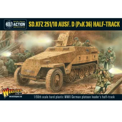Bolt Action Sd.Kfz 251/10 Ausf D half-track box showing a German platoon leader’s vehicle in combat.
