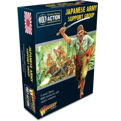 Bolt Action Japanese Army Support Group box with Japanese command and support weapon teams in jungle combat.
