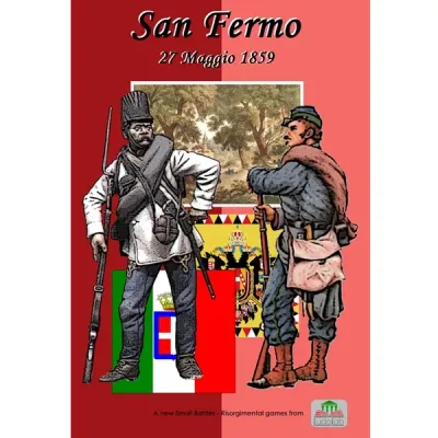 Risorgimento Small Battles: San Fermo, May 1859 San Fermo 27 Maggio 1859 Small Battles Risorgimento wargame cover from LudoLab.
