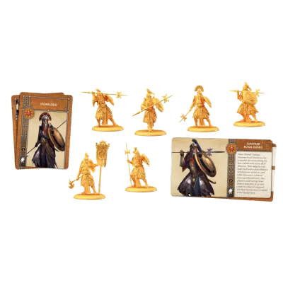 Sunspear Royal Guard miniatures and cards