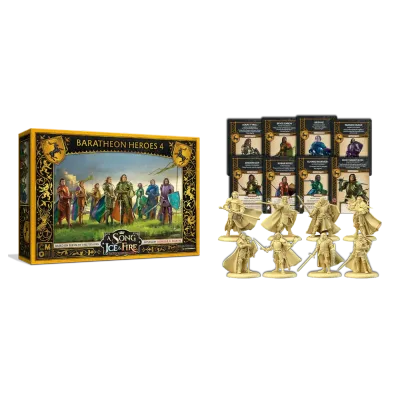 Baratheon Heroes 4 miniatures and contents.