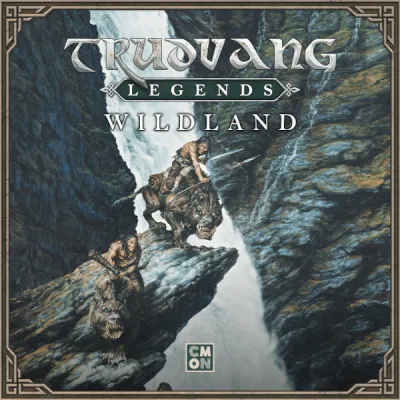 Trudvang Legends Wildland expansion box showing warriors riding beasts near a waterfall.