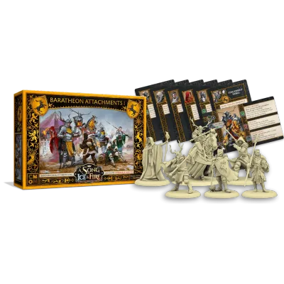 ASOIAF: Baratheon - Attachments 1 miniatures and contents.