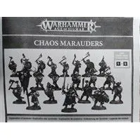 Warhammer Chaos Marauders box showing 20 plastic Chaos infantry miniatures.